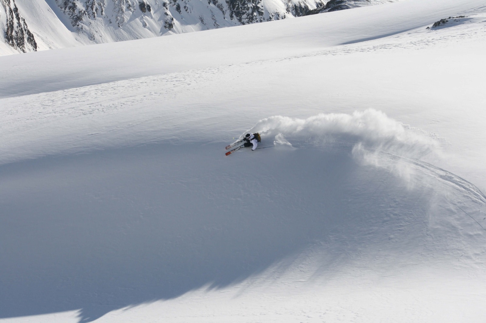Russ Shay skiing powder