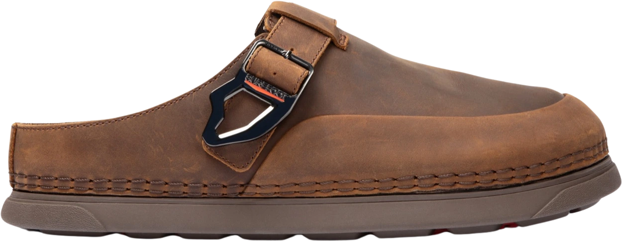 The Classic Clog in brown leather
