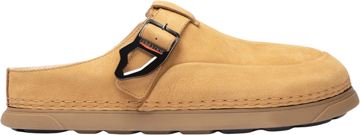The Classic Clog in khaki suede