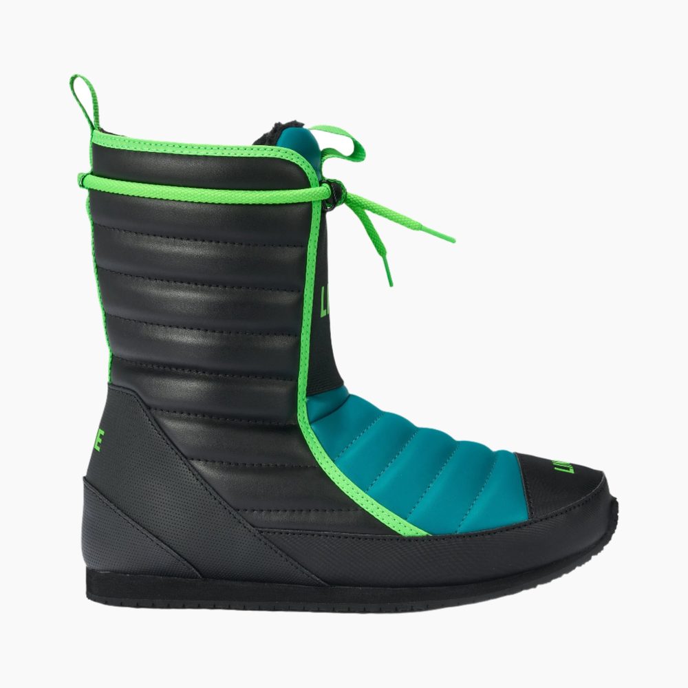The Line Après Bootie 2.0 in black and green